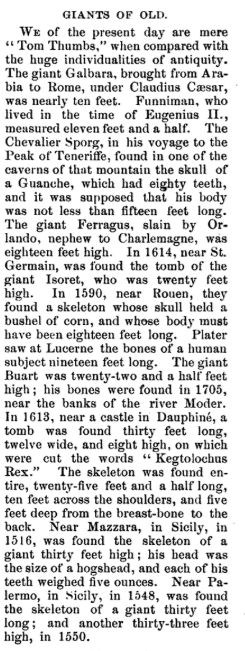 «Древние гиганты», статья в «Журнале Донахью», 1882 год