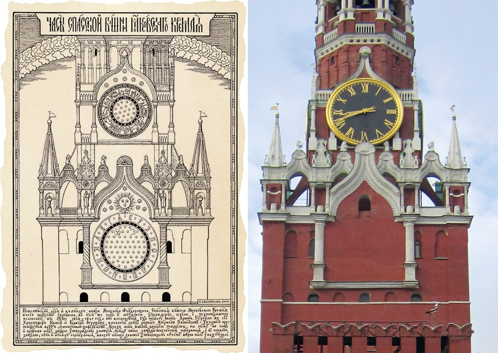 Часы на башнях кремля