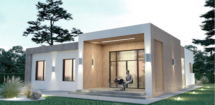 проект одноэтажного дома в современном стиле