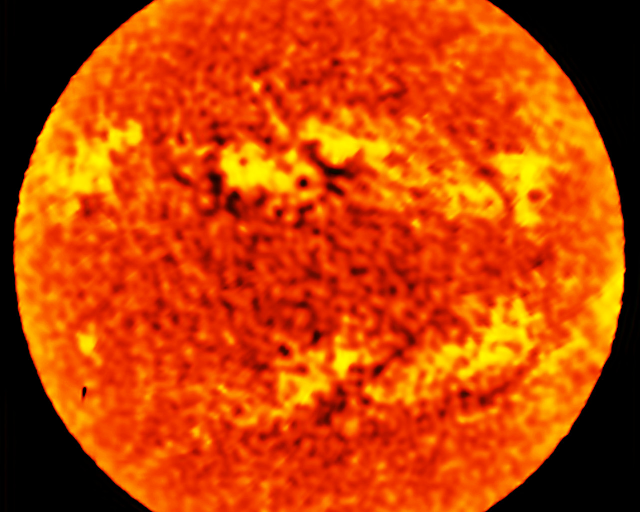 Вид солнца в телескоп