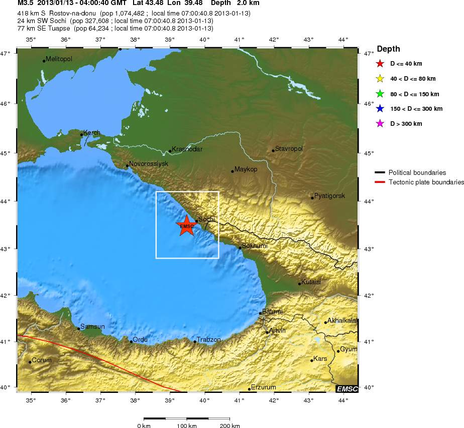 Карта землетрясений онлайн в реальном времени на русском языке краснодарский край